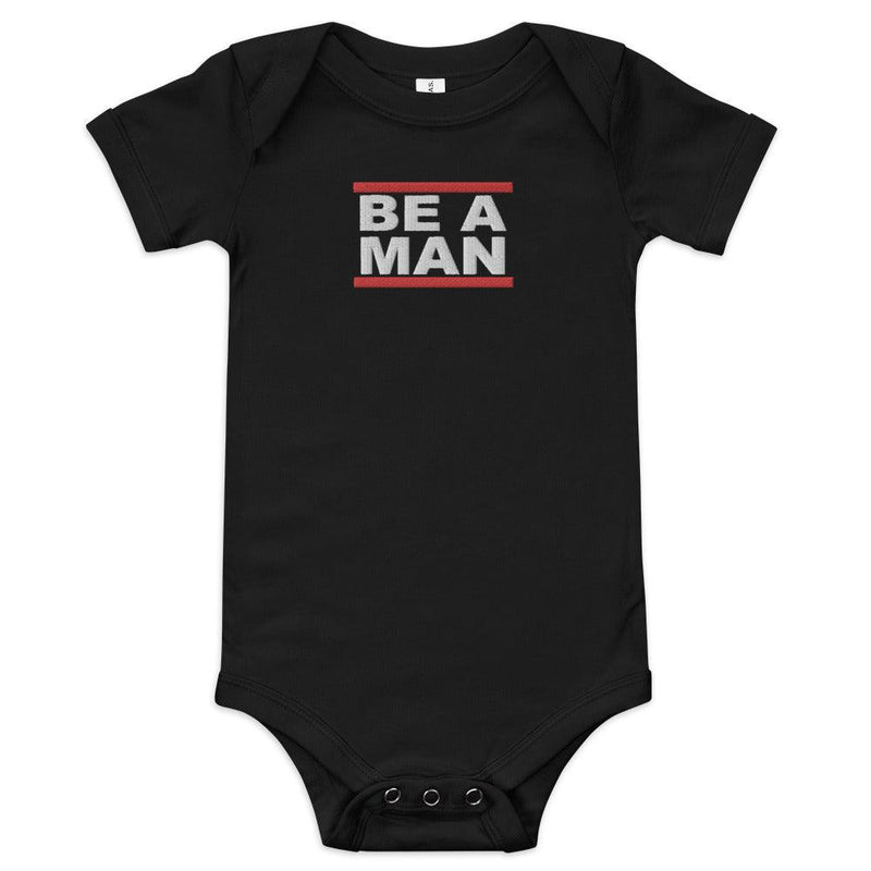 BE A MAN: Baby short sleeve one piece - Boston Be a Man 